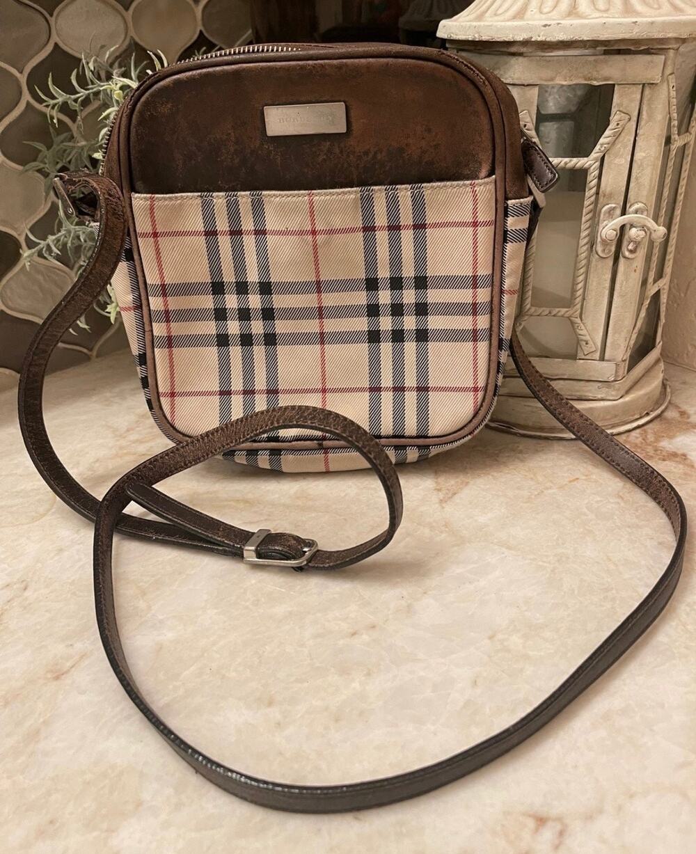 Burberry Nova check crossbody shoulder bag vintage